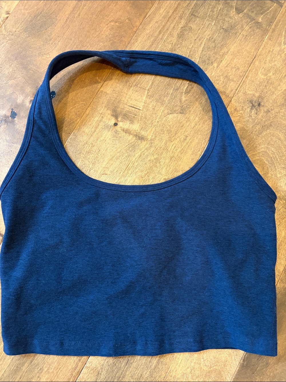 Beyond Yoga Well Rounded Space Dye Navy Blue Cropped Tank - Small